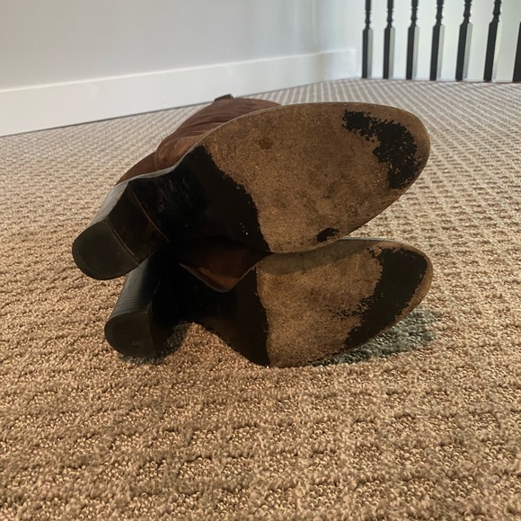 Gucci Leather /Suede script logo knee boots - Picture 3 of 7